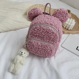 Kids Bunny Ear Plush Backpack for Kindergarten School