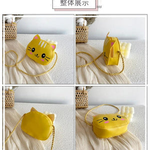 Princess Children's Mini Handbags Baby Girls PU Leather Small Shoulder Crossbody