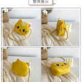 Princess Children's Mini Handbags Baby Girls PU Leather Small Shoulder Crossbody