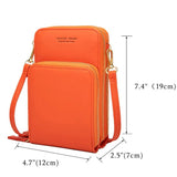 Large Capacity Women's Wallet Solid Leather Mobile Phone Bag