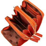 Large Capacity Women's Wallet Solid Leather Mobile Phone Bag