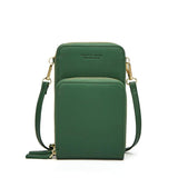 Large Capacity Women's Wallet Solid Leather Mobile Phone Bag