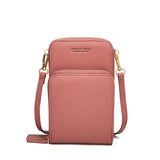 Large Capacity Women's Wallet Solid Leather Mobile Phone Bag