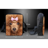 3D Animal Border Collie Print School Bags Students Small Crossbody Bag