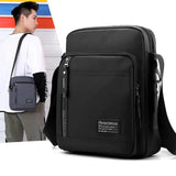 Haoshuai Men's Nylon Shoulder Messenger Bag Large Capacity Backpack