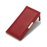 Zipper Coin Purse Long Short Purses Women Clutch Wallet PU Leather
