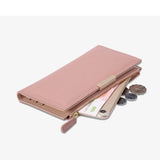 Zipper Coin Purse Long Short Purses Women Clutch Wallet PU Leather