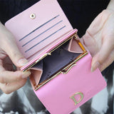 Girls' Short Wallet Three-fold Clip Zero Wallet Letter Wallet