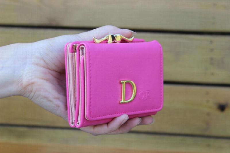 Girls' Short Wallet Three-fold Clip Zero Wallet Letter Wallet