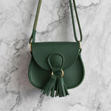 Girls Tassel Small Shoulder Bag Sweet PU Leather Waist Bag