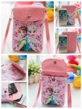 Frozen Princess Mobile Phone Bag PU Leather Girls Coin Purse Elsa