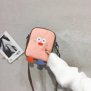 Chick Print School Bag Harajuku Zipper Solid Casual