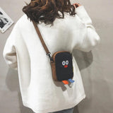 Chick Print School Bag Harajuku Zipper Solid Casual