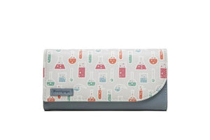 Puriti Long Wallet Small Fresh PU Leather Three Fold Large Capacity