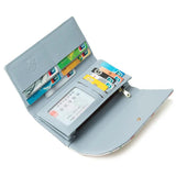 Puriti Long Wallet Small Fresh PU Leather Three Fold Large Capacity