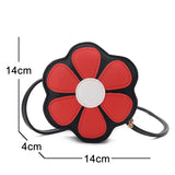 Girls Cylinder Crossbody Bag Soft Leather Flower Kids Messenger Bag