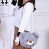 Artificial Fur Women Handbag Lovely Bunny Shoulder Bag
