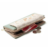 Purity Wallet Women's Long Wallet PU Bear Buckle Zipper Handbag