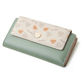Purity Wallet Women's Long Wallet PU Bear Buckle Zipper Handbag