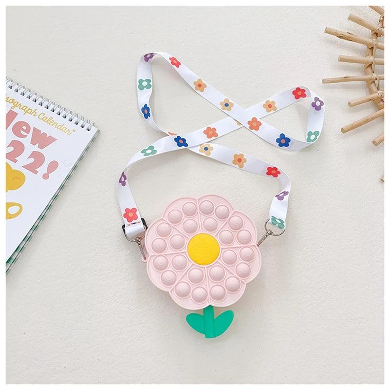 Children's Silicone Finger Decompression Crossbody Bag