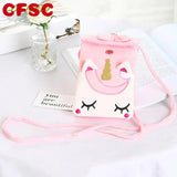 Soft Plush Unicorn Children Coin Purse Girl Shoulder Bag