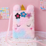 Soft Plush Unicorn Children Coin Purse Girl Shoulder Bag