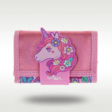 Smiggle Children's Wallet Triple Coin Purse Unicorn Butterfly