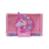 Smiggle Children's Wallet Triple Coin Purse Unicorn Butterfly