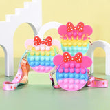 Mini Silicone Coin Purse Kids Key Bag Bubble Crossbody Bag Gift