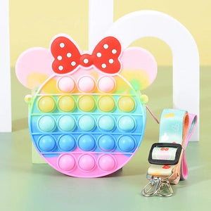 Mini Silicone Coin Purse Kids Key Bag Bubble Crossbody Bag Gift