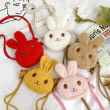 Mini Rabbit Children Coin Purse Plush Messenger Bag for Kids