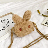 Mini Rabbit Children Coin Purse Plush Messenger Bag for Kids