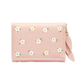 Small Floral Print Purse Card ID Bag Ladies Wallet Mini Front Pocket Purse