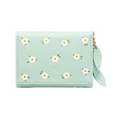 Small Floral Print Purse Card ID Bag Ladies Wallet Mini Front Pocket Purse