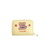 Cute Cartoon Bear Mini Coin Wallet Zipper Purse Key Case