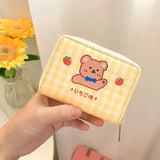 Cute Cartoon Bear Mini Coin Wallet Zipper Purse Key Case