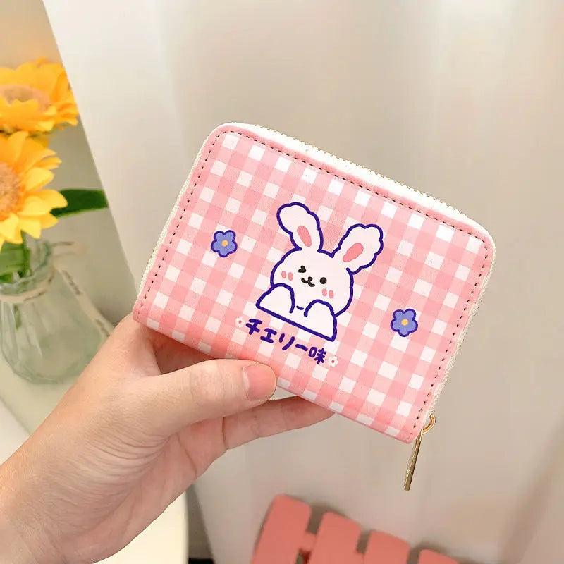 Cute Cartoon Bear Mini Coin Wallet Zipper Purse Key Case