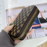 Vintage Printed Short Wallet Female Card Holder Lightweight Bag