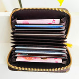 Vintage Printed Short Wallet Female Card Holder Lightweight Bag