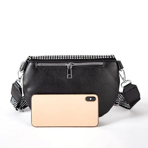 Rhinestone Inlaid Diamond Messenger Bag Waist Chest Bag