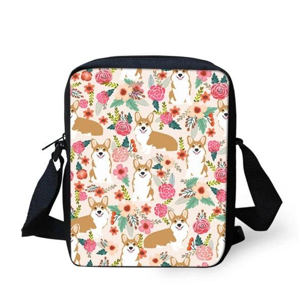 Animal Kids Crossbody Schoolbag Flower Child Shoulder School Square Messenger Ba