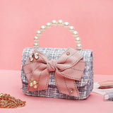 Kids Mini Bow Crossbody Bag for Girls Coin Pouch Tote Clutch Baby Purse