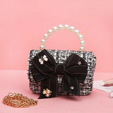 Kids Mini Bow Crossbody Bag for Girls Coin Pouch Tote Clutch Baby Purse