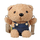 Girls Plush Bear Doll Messenger Bag Kids Shoulder Coin Purse Phone Bag