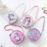 Glite Rainbow Glitter Powder Waist Bag Sequined Unicorn Messenger Bag