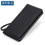 RFID Anti Theft Leather Lady's Wallet with Large Capacity