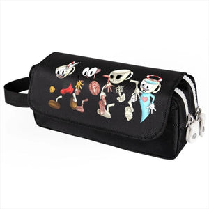 Cuphead Mugman Pen Pencil Case, Canvas Stationery Storage Bag Organizer