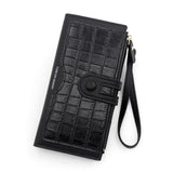 Long Women's Wallet Stone Pattern PU Large Capacity Handbag