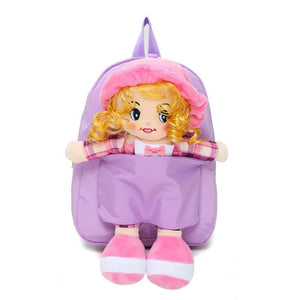 Doll Plush Kids Backpack School Bag