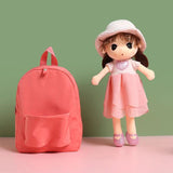 Doll Plush Kids Backpack School Bag